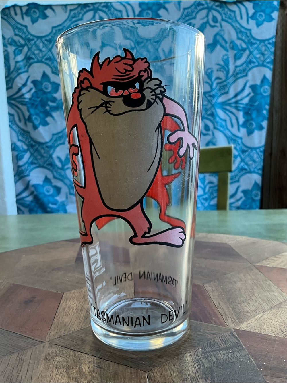 Vintage 1973 Pepsi Collector Series Tasmanian Devil Glass Looney Tunes Taz